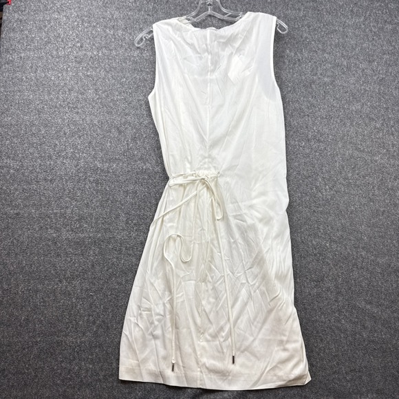 Diane von Furstenberg Amami White Wrap Dress Size 8 NWT Sleeveless Knee Length - Picture 2 of 11